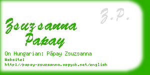 zsuzsanna papay business card
